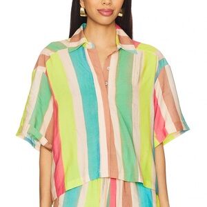 PQ Blake Button Top in Pomelo Size XS/S